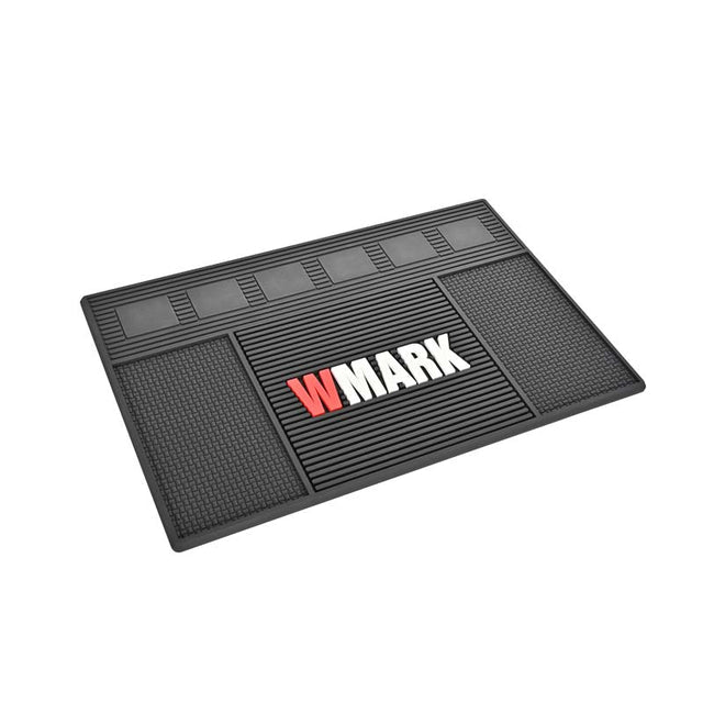 WMARK Professional Barber Tool Mat – Anti-Slip Rubber Workstation Mat for Clippers, Trimmers & Grooming Tools