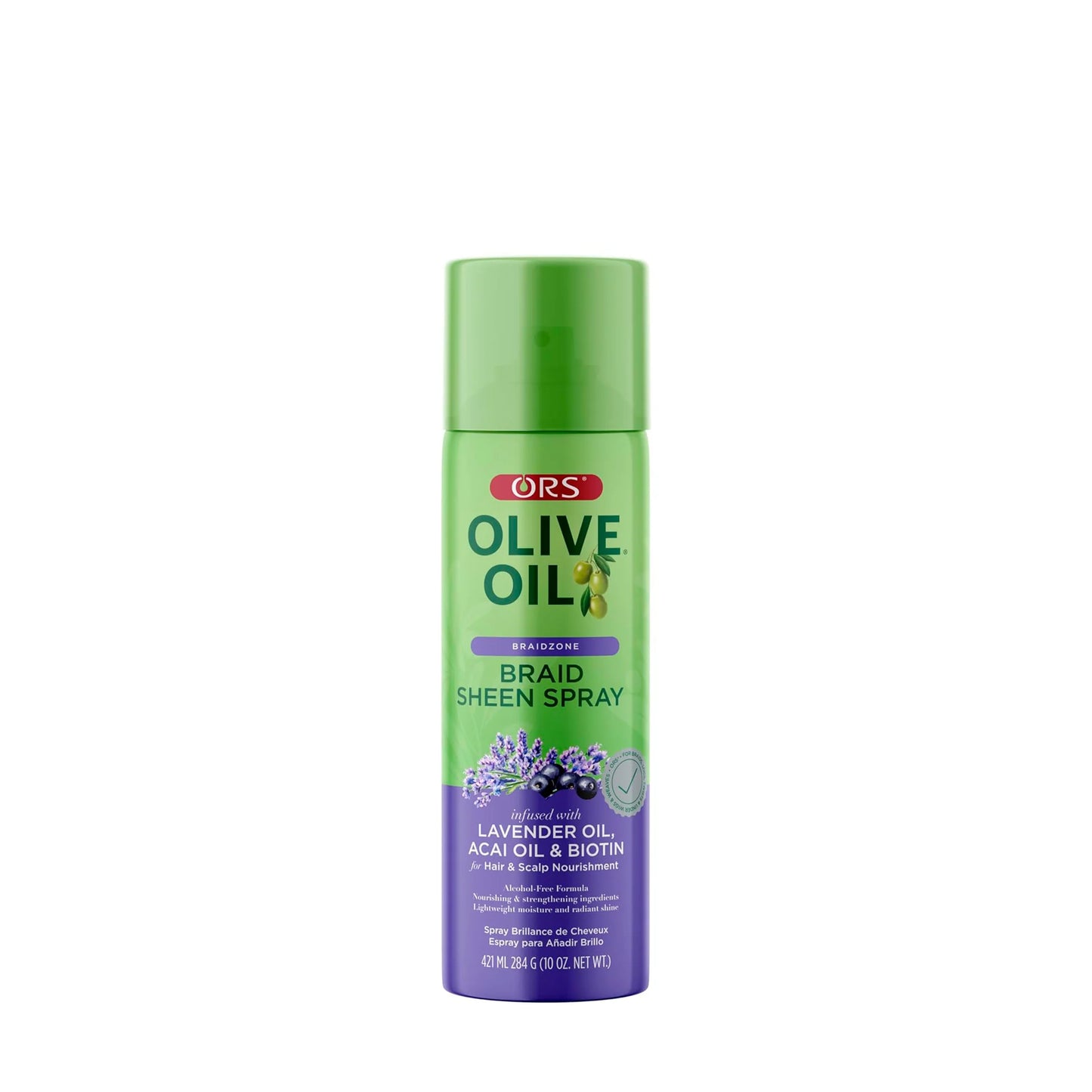 ORS Olive Oil Braid Sheen Spray Lavender Oil, Acaí Oil & Biotin
