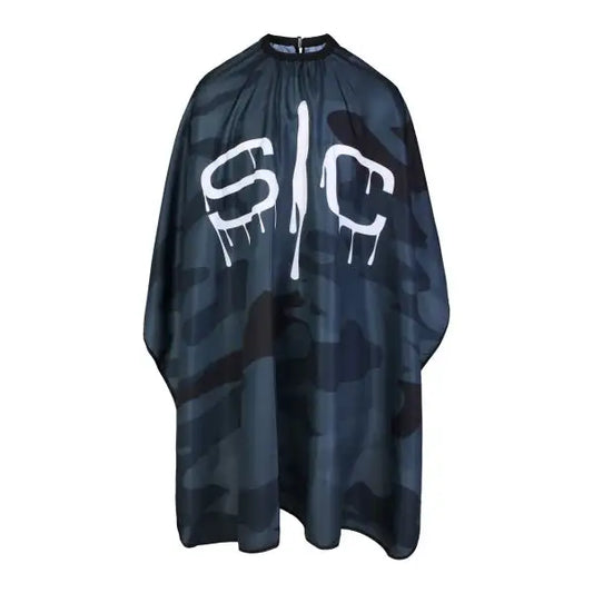 STYLECRAFT BLACK CAMO BARBER & STYLIST CAPE #SC324B