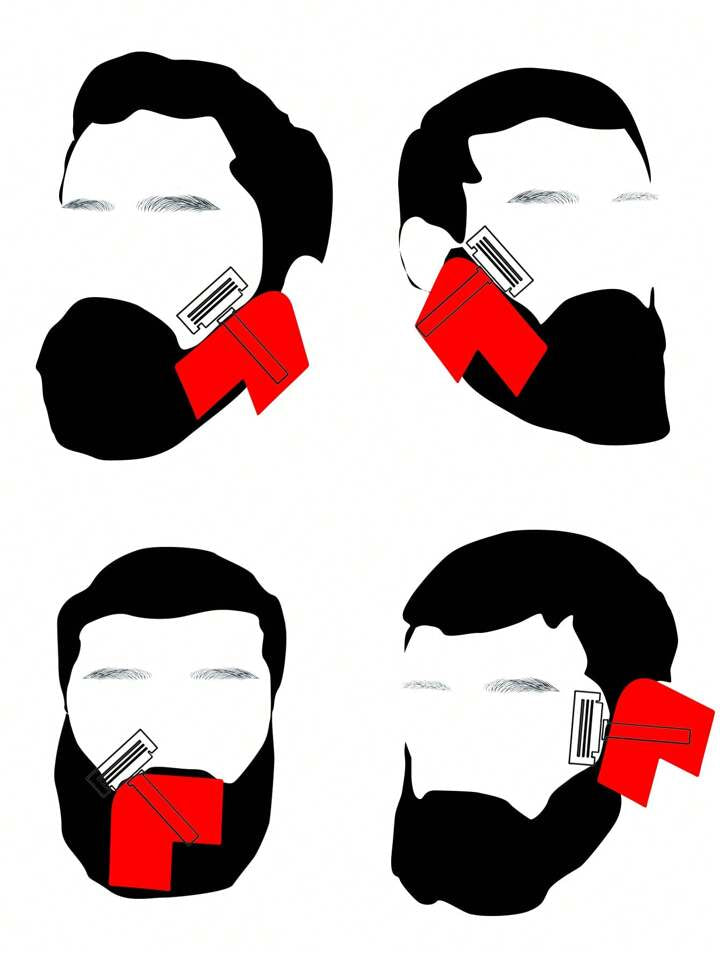 1pc Men's Beard Shaping Template Barbersmania