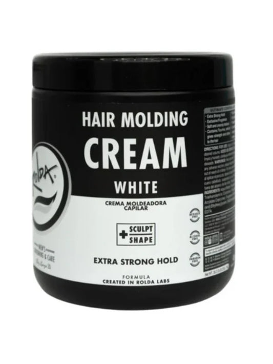 Rolda - White Hair Molding Cream | Anti-Dandruff Formula, Medium-Strong Hold, Natural Finish, Medium Shine, Alcohol-free, Paraben-free
