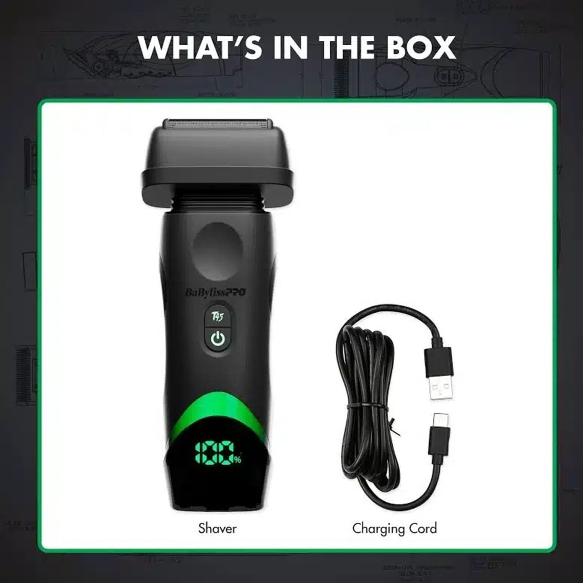 BaByliss Pro X Tomb45 Wireless Charging Double-Foil Shaver #FXT45FS