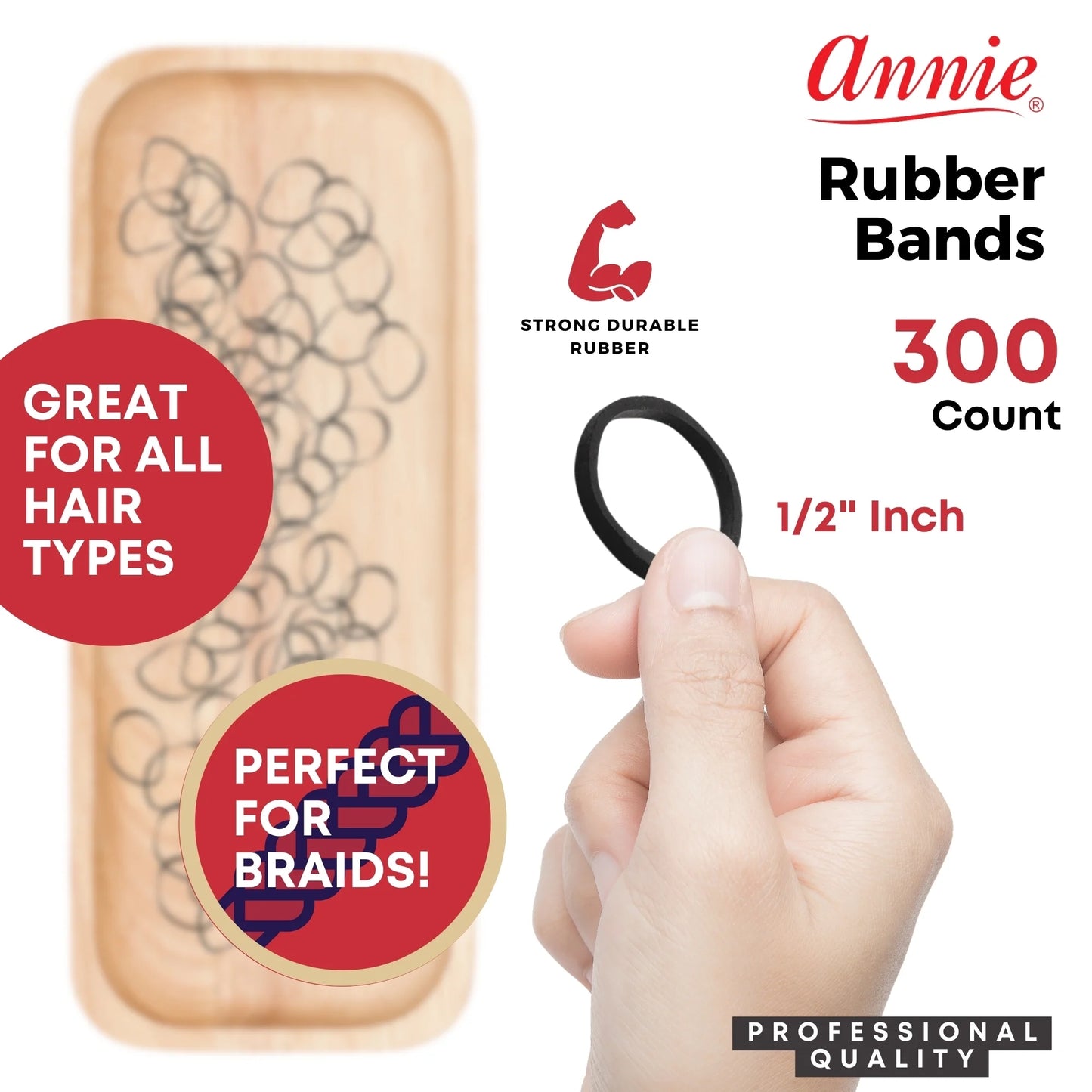 Annie 300 Count Durable Rubber Bands #3147