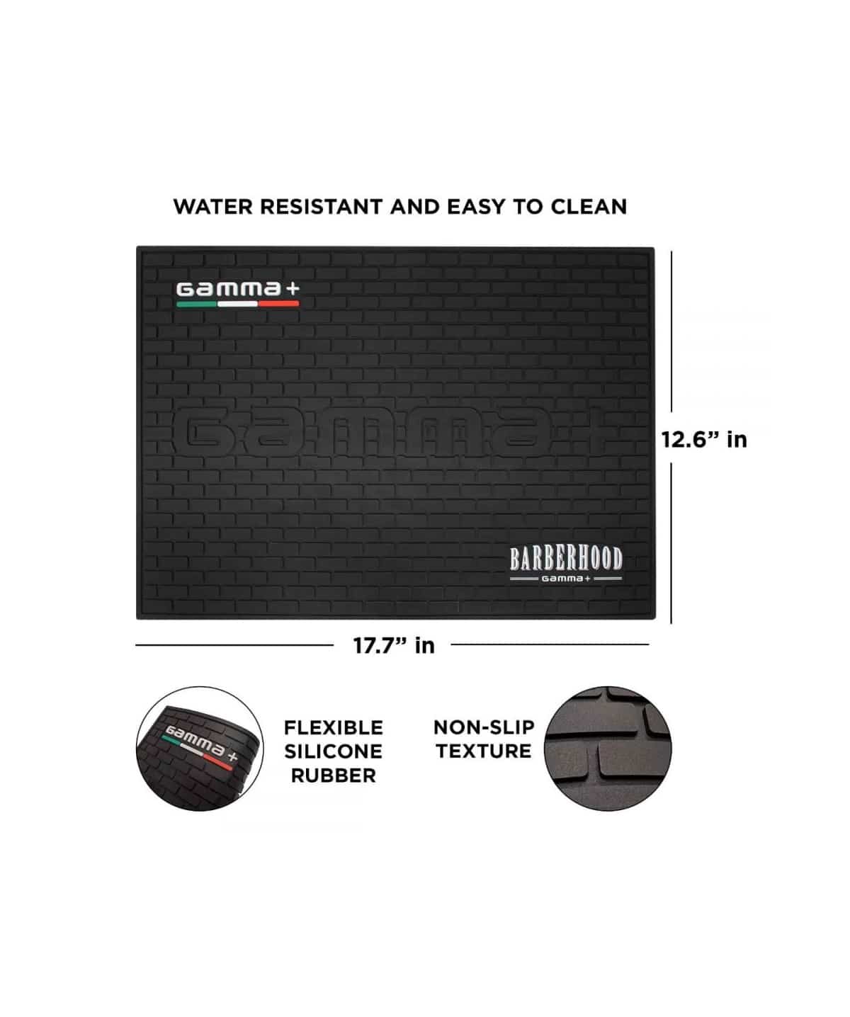 Gamma+ Professional BarberHood Barber Mat Organizer - Black #GPPBM