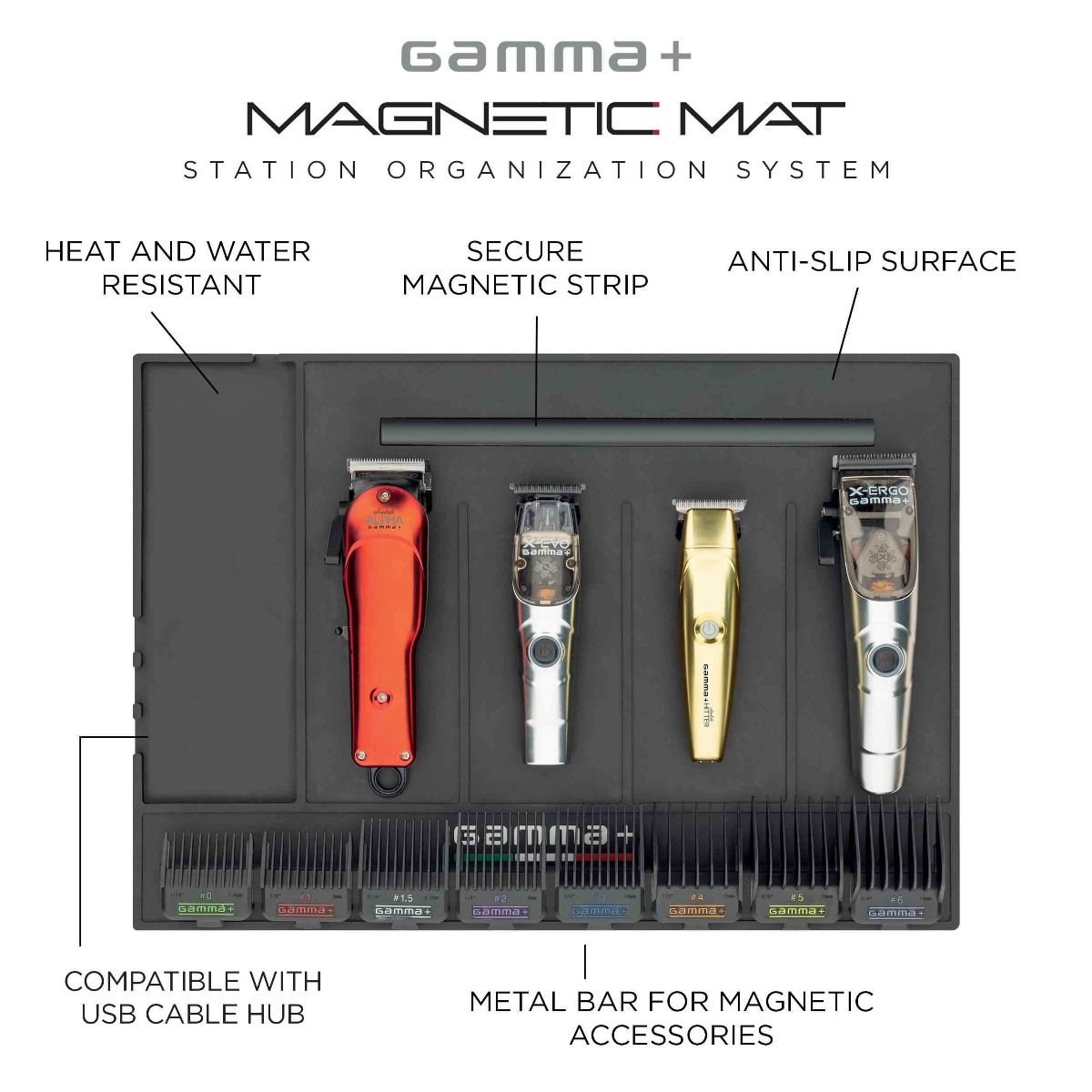 GAMMA+ BARBER MAT AND STATION ORGANIZER #GP305B