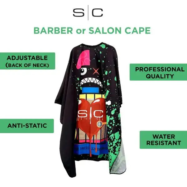 Stylecraft Waterproof Barber/Stylist Radioactive Cape #SC312G