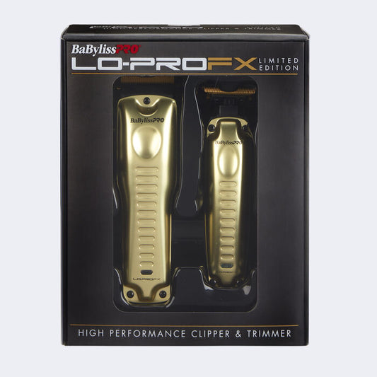 BaBylissPro Limited Edition Lo-PROFX High-Performance Clipper & Trimmer Gift Set (GOLD) Item No. FXHOLPKLP-G BaBylissPro Limited Edition Lo-PROFX High-Performance Clipper & Trimmer Gift Set (ROSE GOLD) Item No. FXHOLPKLP-RG