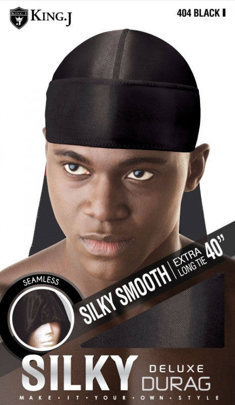 King J Extra Long Tie 40" Deluxe Silky Du-Rag