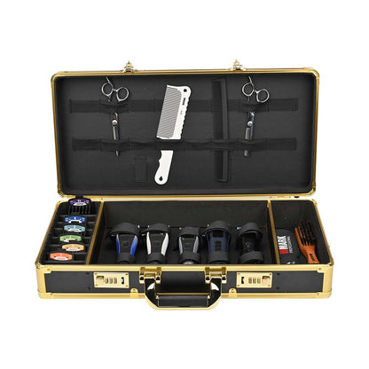 WMark Professional Lockable Aluminum Barber Case