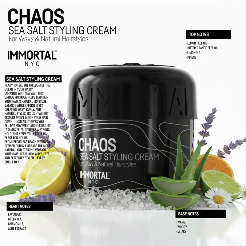 IMMORTAL NYC CHAOS SEA SALT STYLING CREAM 500ML