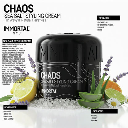 IMMORTAL NYC CHAOS SEA SALT STYLING CREAM 500ML