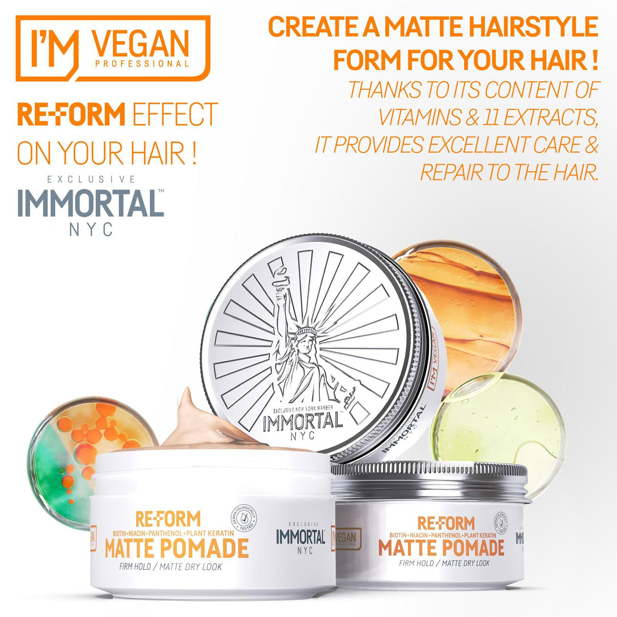IMMORTAL NYC Reform/Vegan Matte Pomade