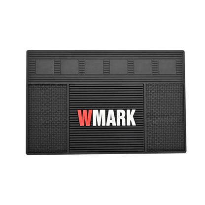 WMARK Professional Barber Tool Mat – Anti-Slip Rubber Workstation Mat for Clippers, Trimmers & Grooming Tools