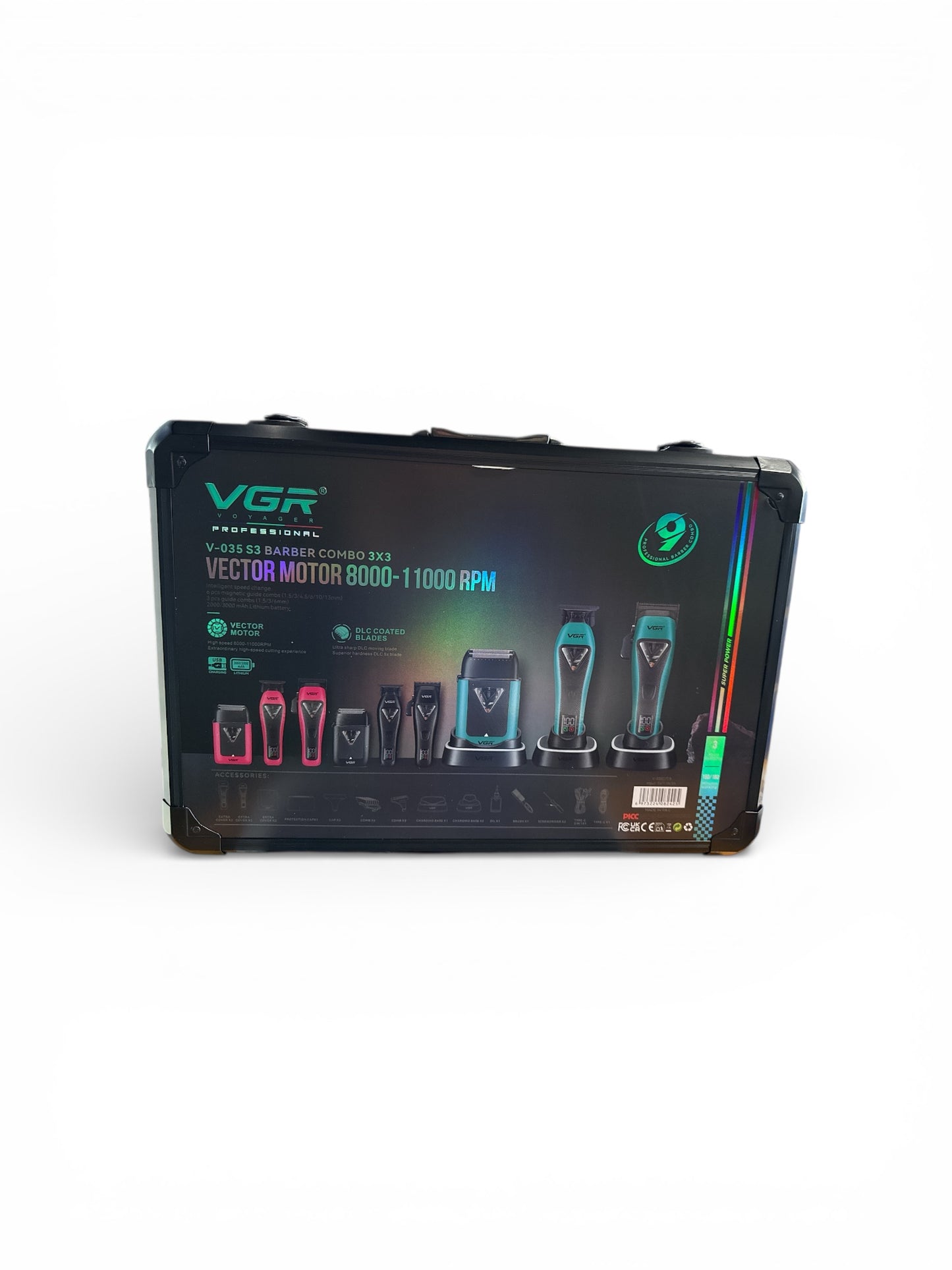 VGR V-035 S3 PROFESSIONAL 3-IN-1 BARBER COMBO KIT