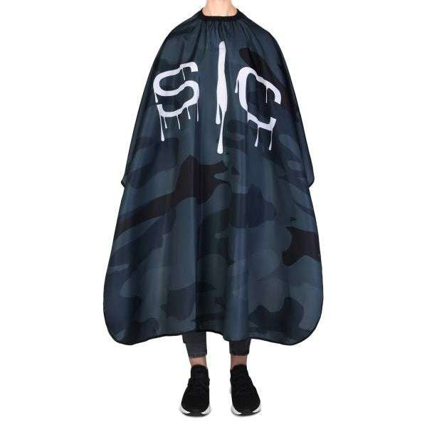 STYLECRAFT BLACK CAMO BARBER & STYLIST CAPE #SC324B