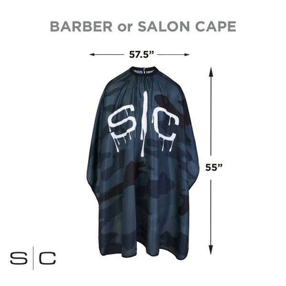 STYLECRAFT BLACK CAMO BARBER & STYLIST CAPE #SC324B