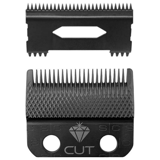 Stylecraft Replacement Diamond Cut Fixed Fade Hair Clipper Blade with Shallow Tooth 2.0 Moving Cutter Set #SC540B