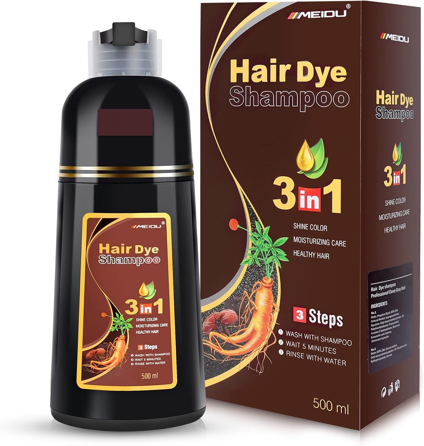 Meidu 3 in 1 Natural Hair Dye