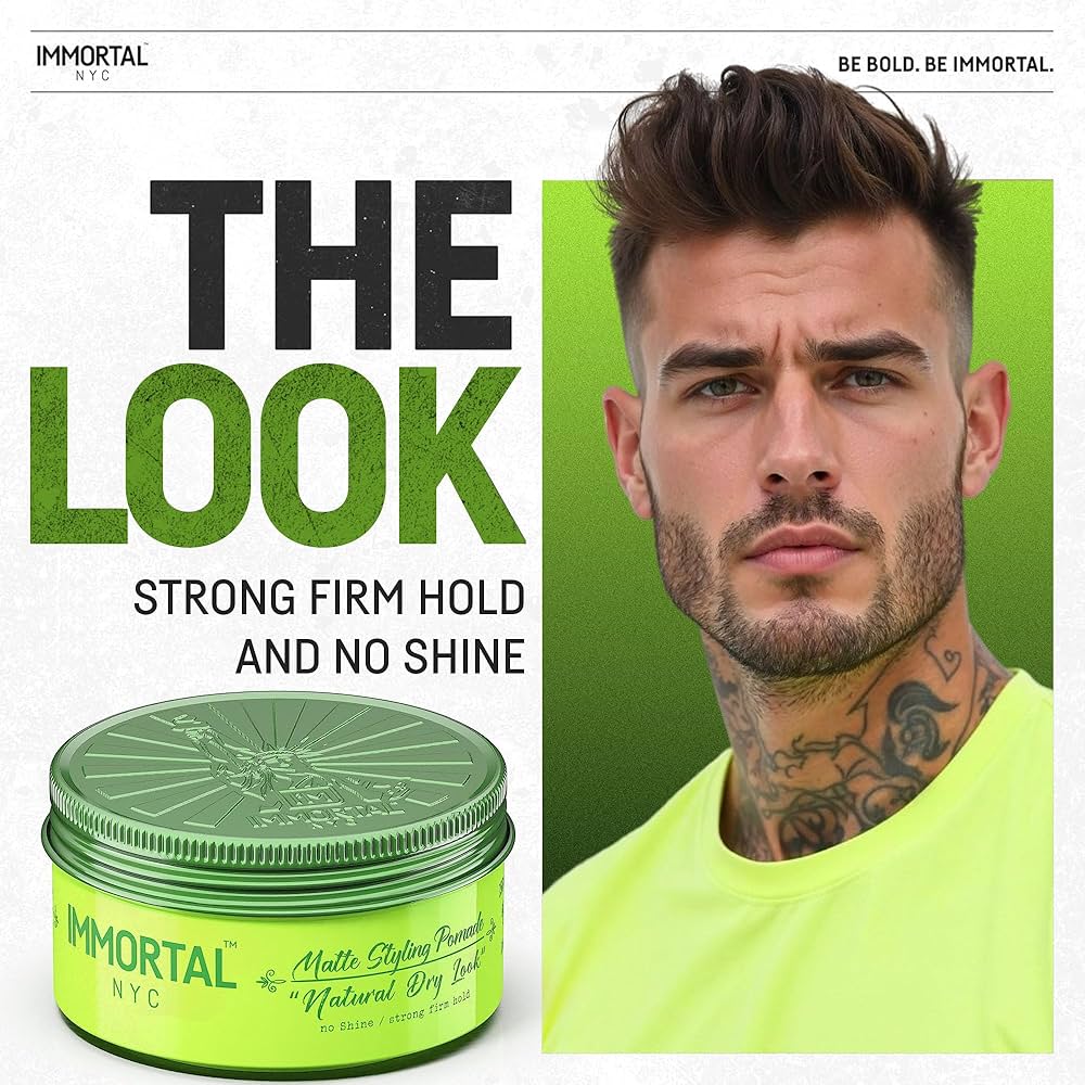 Immortal NYC Matte Styling Pomade-Dry Matte Finish