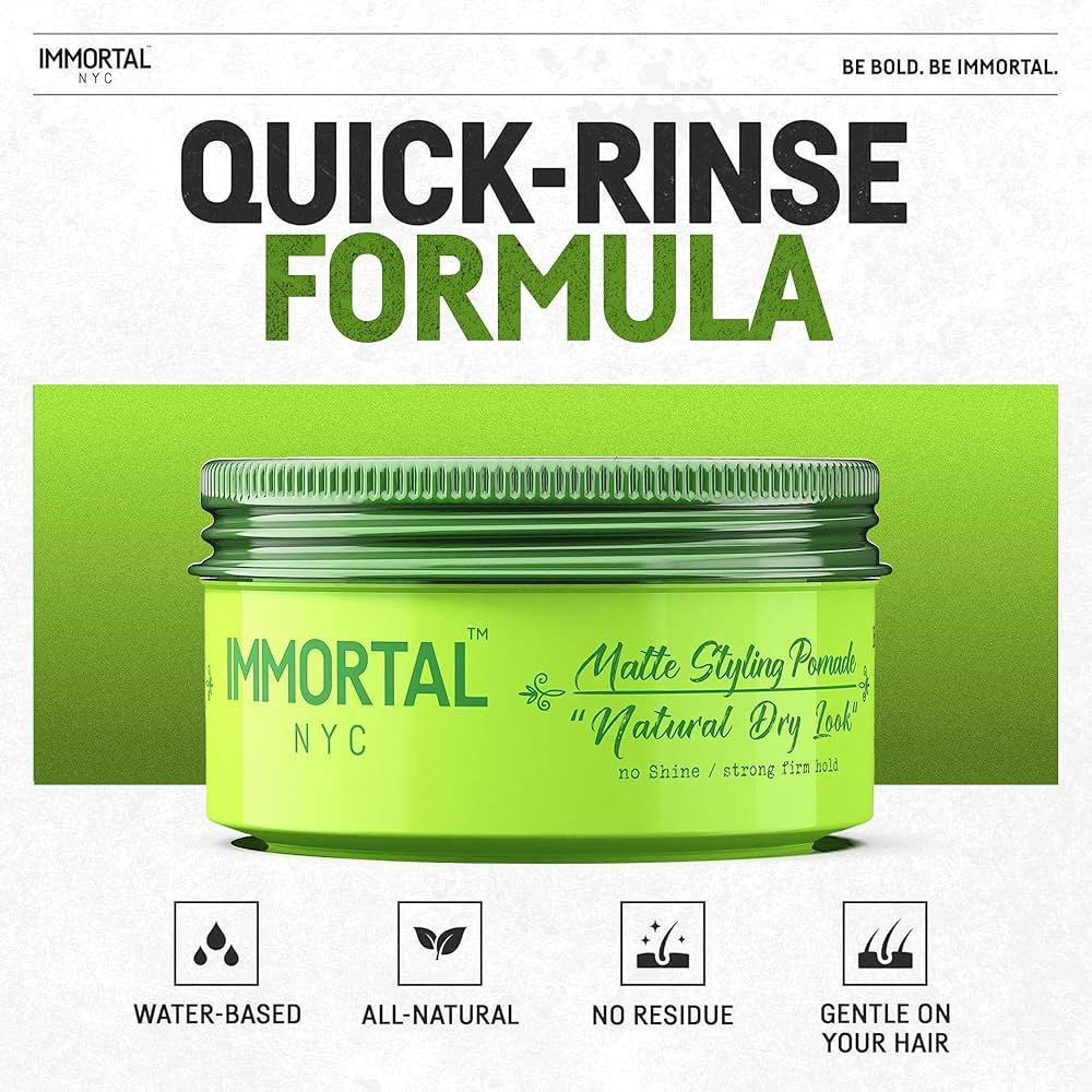 Immortal NYC Matte Styling Pomade-Dry Matte Finish