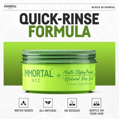 Immortal NYC Matte Styling Pomade-Dry Matte Finish