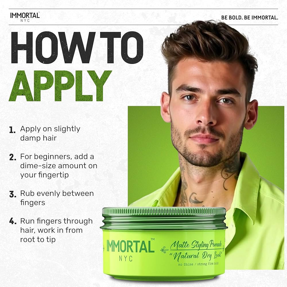 Immortal NYC Matte Styling Pomade-Dry Matte Finish