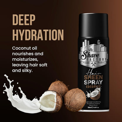 The Shave Factory Hair Sheen Spray-Coconut