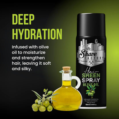 The Shave Factory Hair Sheen Spray-Olive Oil