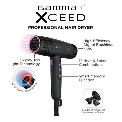 Gamma+ Xceed Professional Hair Dryer (GP115B)