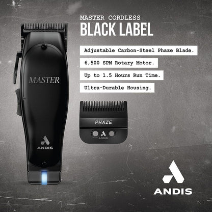 Andis Black Label Master Cordless Phaze Blade Special Edition Li Clipper #561895