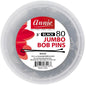 Annie 80 Jumbo Bob Pins Jar Black - 3" #3413