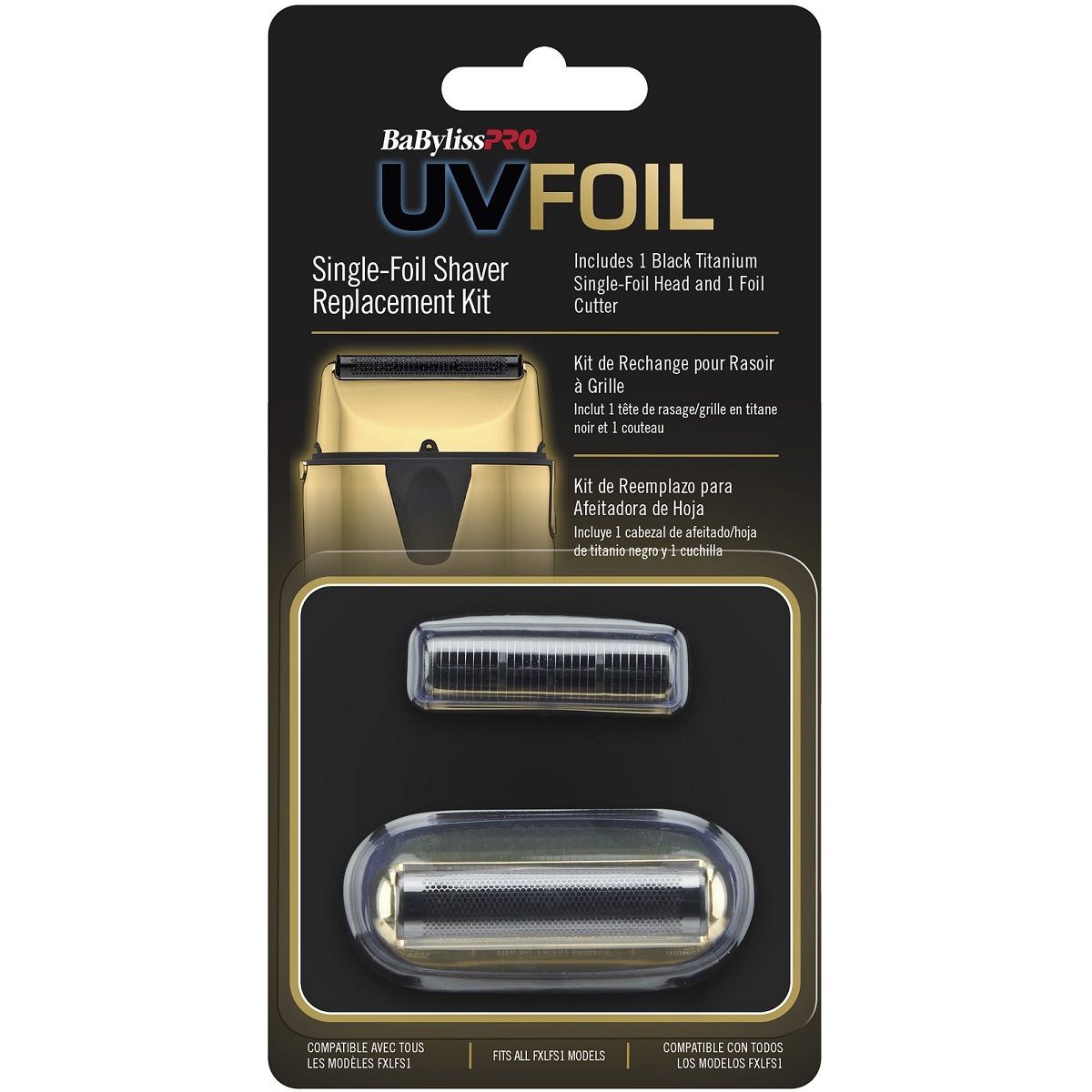 BaBylissPro UVFOIL Single-Foil Shaver Replacement Kit- Gold #FXLRF1G