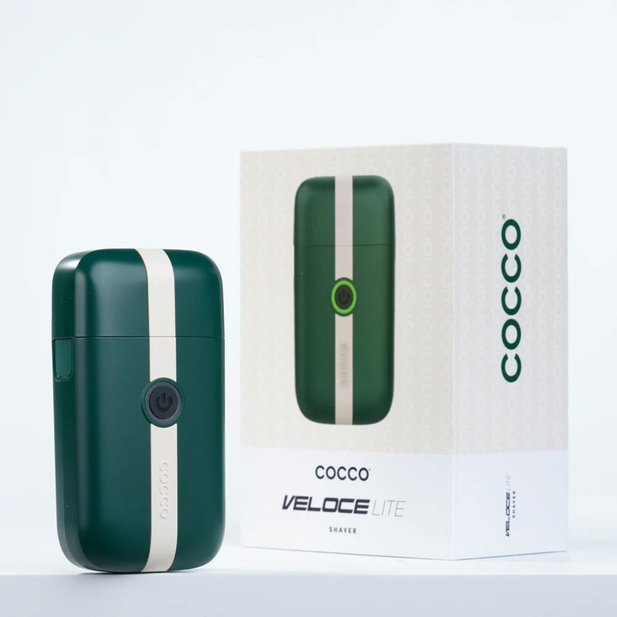 COCCO Veloce Lite Shaver (Green/White Stripe) #CVLS-GRN/WHT