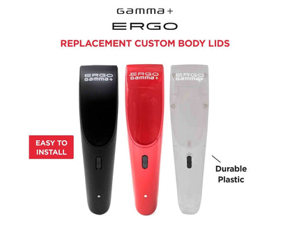 Replacement Body Lids Compatible with Ergo and Rogue Clippers - Matte Black, Metallic Red, Clear