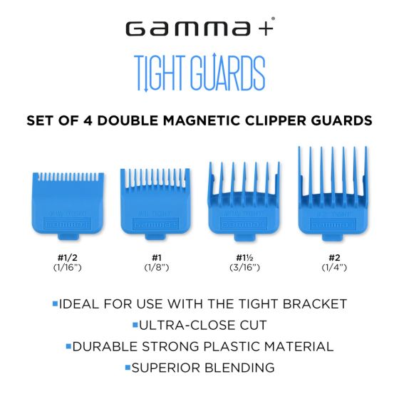 Gamma+ 4 Pack Magnetic Tight Guards - Blue #GPTGB
