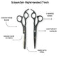 ROLDA SCISSOR & SHEAR SET 7IN BLACK