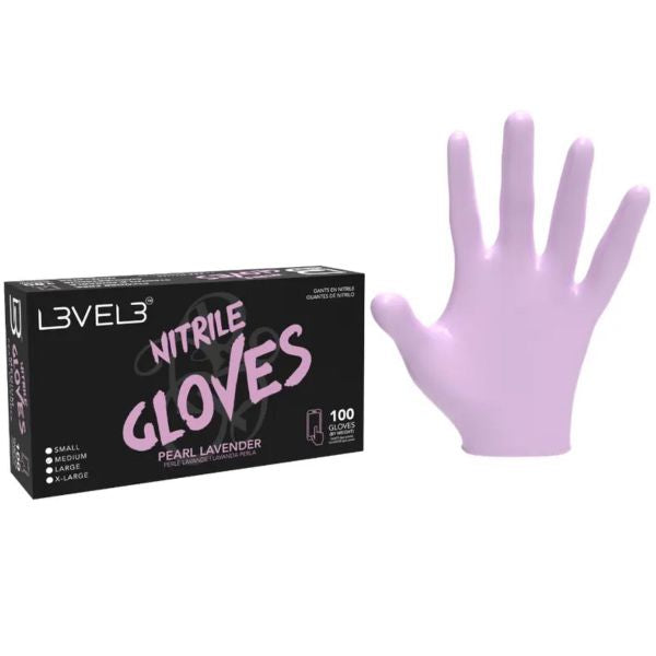 L3VEL3 Nitrile Gloves 100 Pcs - PEARL LAVENDER (medium)