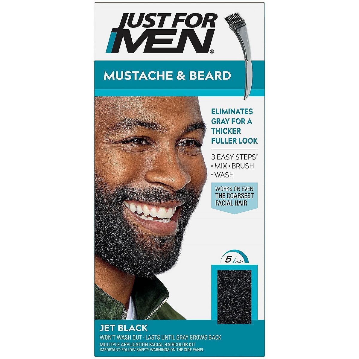 Just for Men Mustache & Beard Brush-In Color