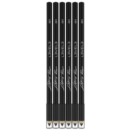 Level 3 Liner Pencils 6 Pack -Black