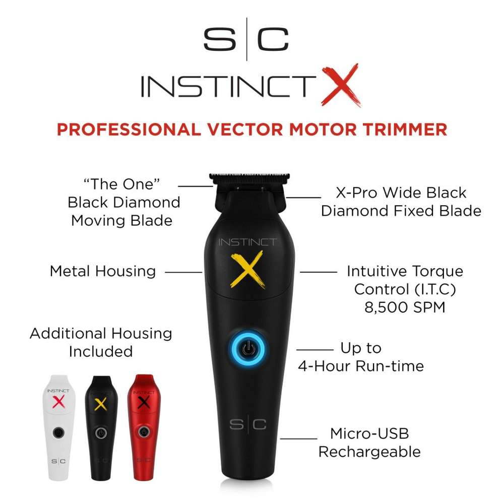 Stylecraft Instinct X Metal Trimmer Cordless Hair Trimmer with IN2 Vector Motor #SC411M