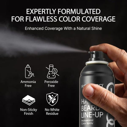 Red Pro GROOMANE Hair & Beard Line-Up Color Spray 6.6oz (Darkest Brown #GR32)