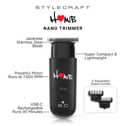 Stylecraft Pro Homie Nano Trimmer USB-C Rechargeable #SC415B