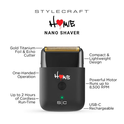 Stylecraft Homie Single Foil Shaver USB-C Rechargeable #SC817B