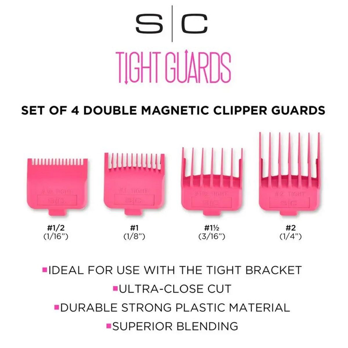 Stylecraft 4 Pack Magnetic Tight Guards - Pink #SCTGPK
