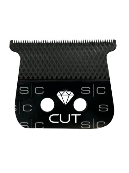 StyleCraft Diamond Cut Fixed Black Diamond DLC Hair Trimmer Blade with The One Cutter Set Replacement Blade #SC541B