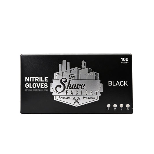 Shave Factory Nitrile Gloves | 100ct | Black
