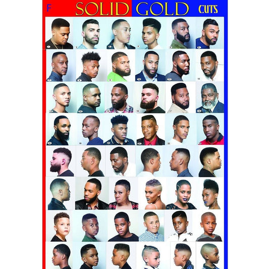 Solid Gold Cuts Barber Poster Vol 9 - (Large 24" x 36")