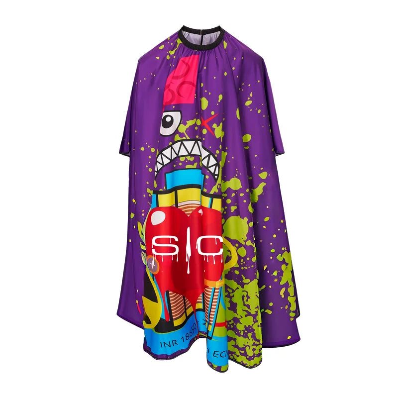 Stylecraft Professional Purple Radioactive Barber Cape #SC350B