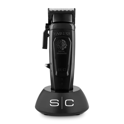 STYLECRAFT Saber 2 Clipper - Professional Cordless Modular Hair Clipper with High-Torque Digital Brushless Motor in Black #SC617B