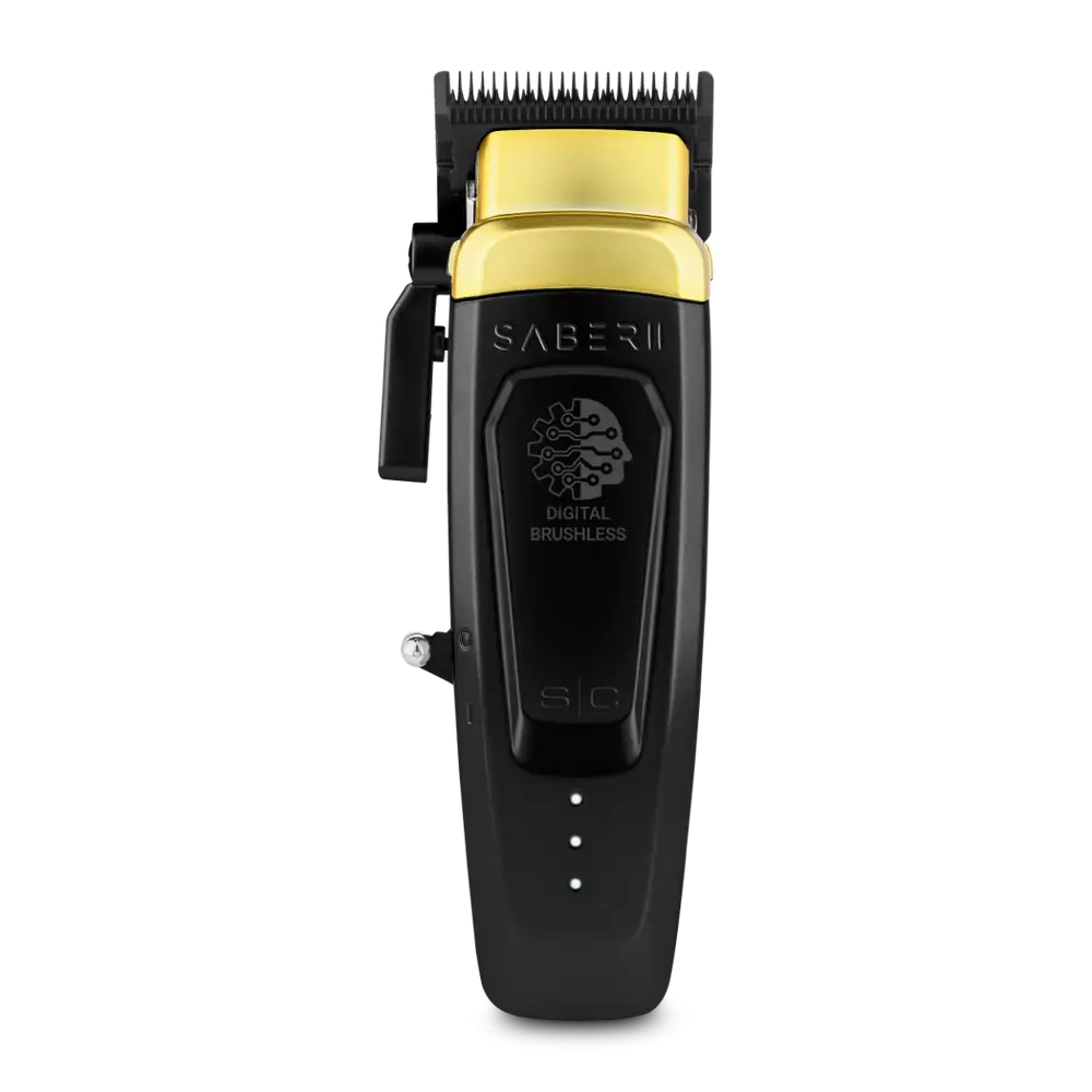 STYLECRAFT Saber 2 Clipper - Professional Cordless Modular Hair Clipper with High-Torque Digital Brushless Motor in Black #SC617B